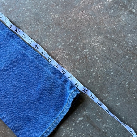 Vintage 70s 80s Levis Mens 575 Jeans Blue Denim Straight Leg Size 32x33 - Picture 9 of 10